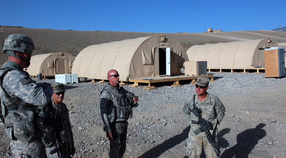 Dismounted patrol and construction in Logar province