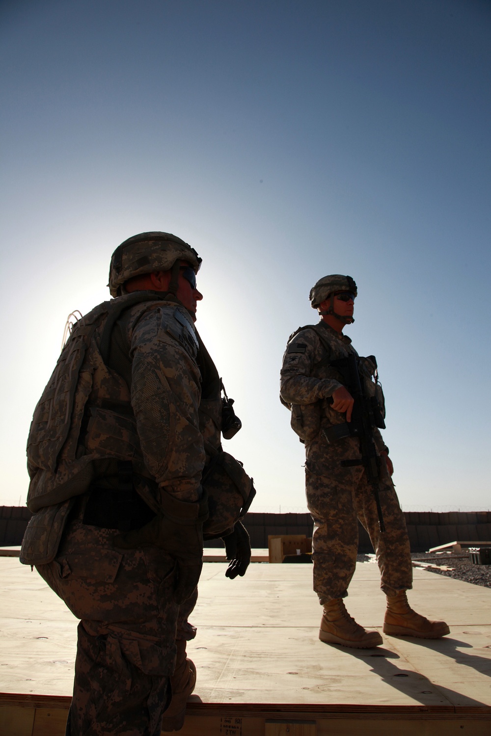 Dismounted patrol and construction in Logar province