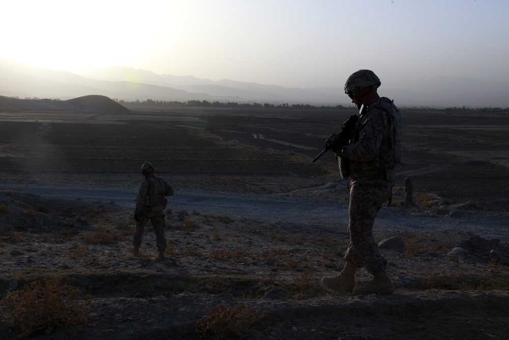 Dismounted Patrol and Construction in Logar Province