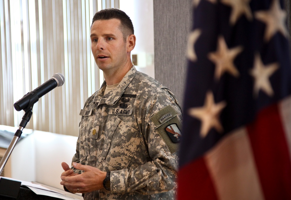 Spc. Evan Marcy Award Ceremony