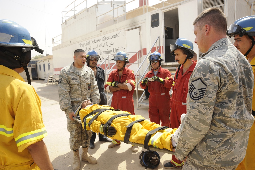Airmen Ignite Iraqi Firefighter Training