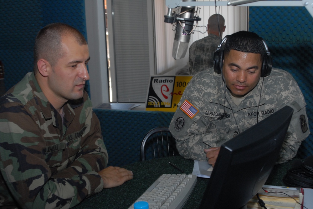 KFOR DJs hit the Kosovo airwaves