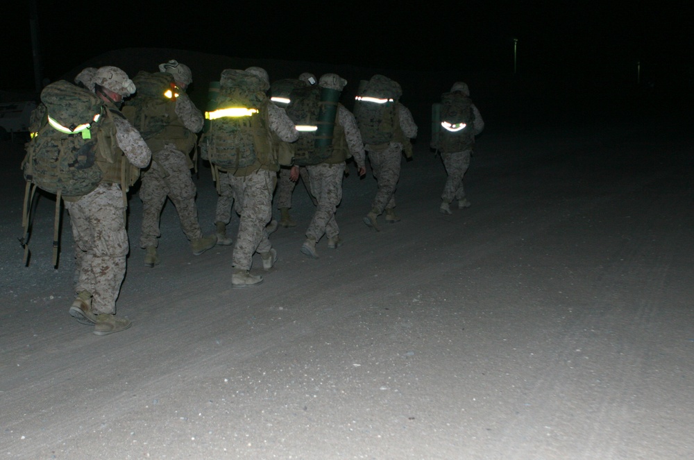 22nd Expeditionary Unit Marines and Sailors conduct hike