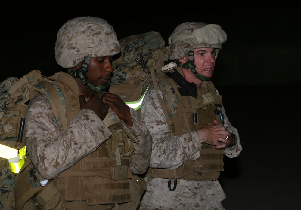 22nd Expeditionary Unit Marines and Sailors conduct hike