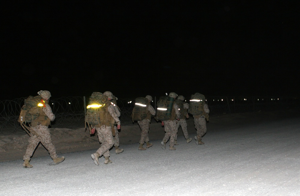 22nd Expeditionary Unit Marines and Sailors conduct hike