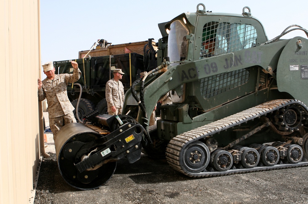 Combat Logistics Battalion 22 engineers pave road