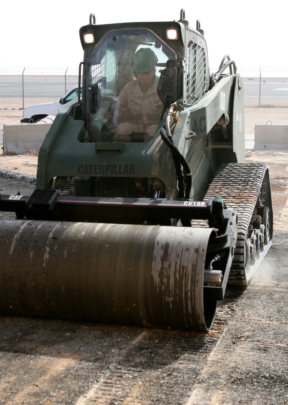 Combat Logistics Battalion 22 engineers pave road