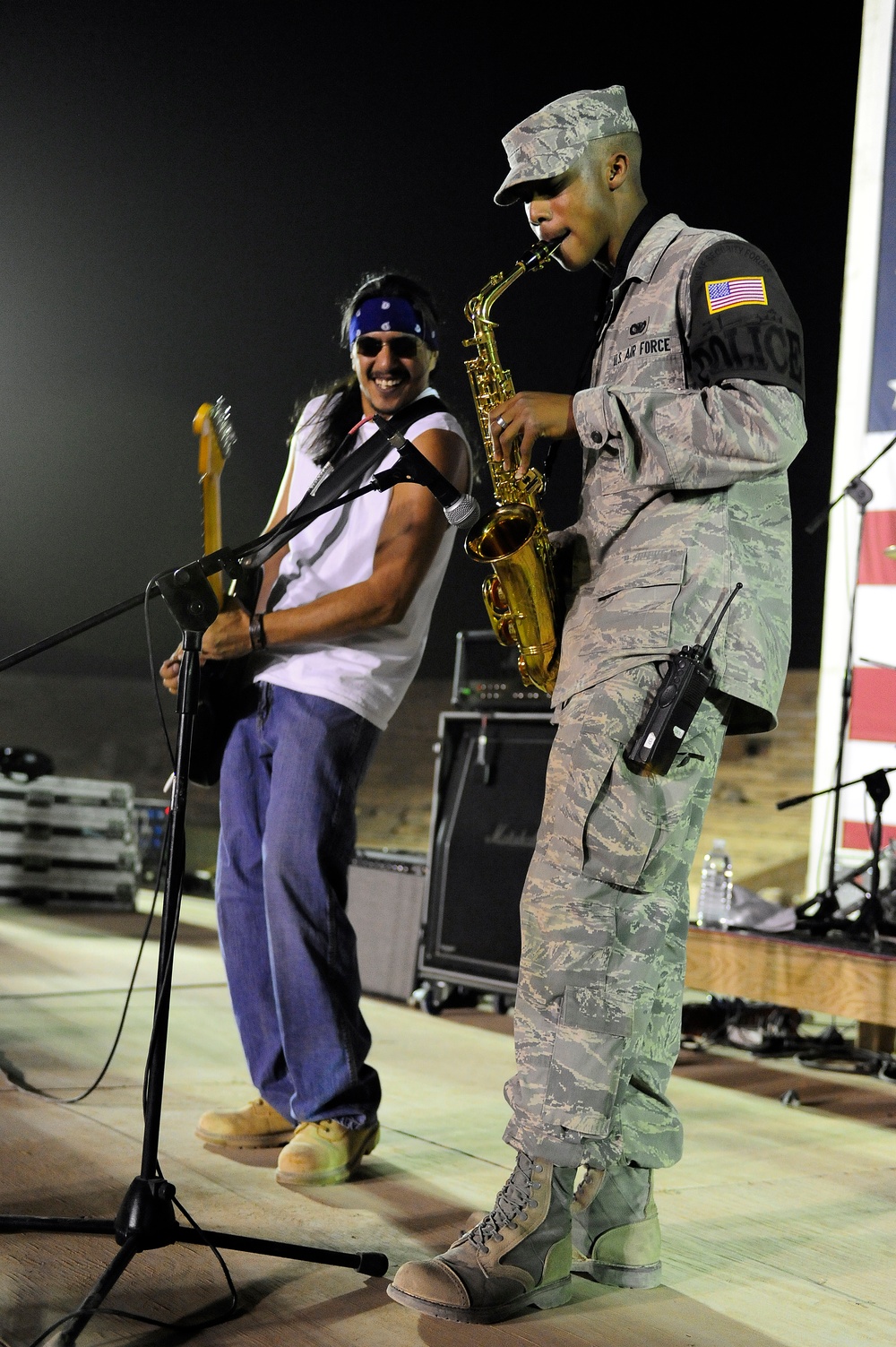 Saxophone Player in Iraq