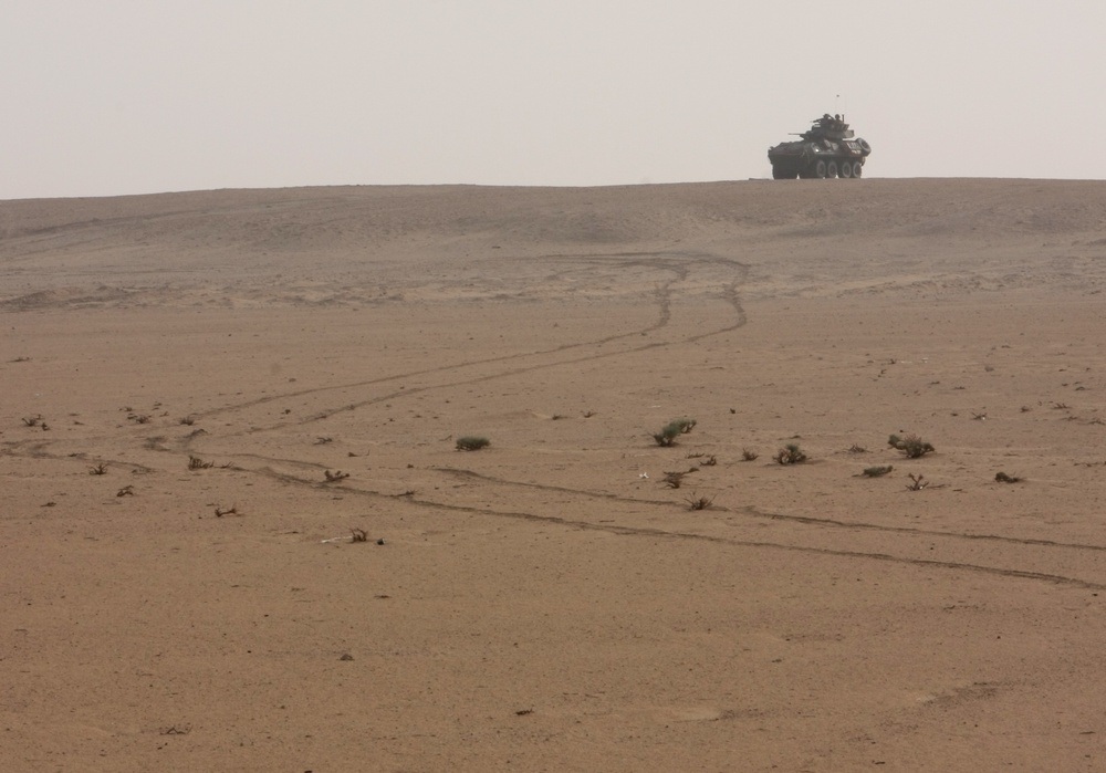 India showers desert with destruction