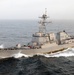 USS Gridley takes on fuel from the Reagan