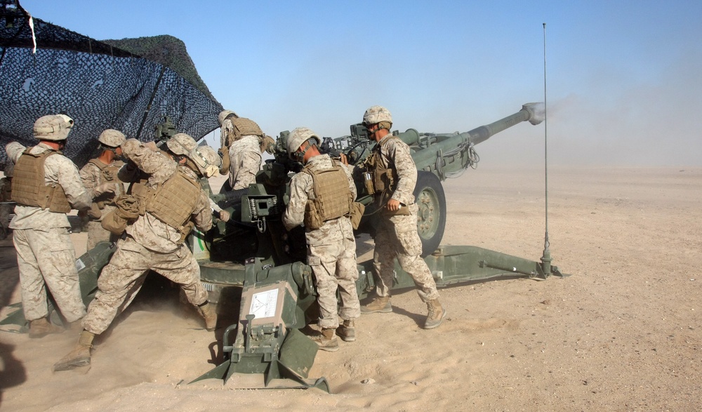 Conversations and down time on the Sierra Battery gun line