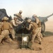 Conversations and down time on the Sierra Battery gun line