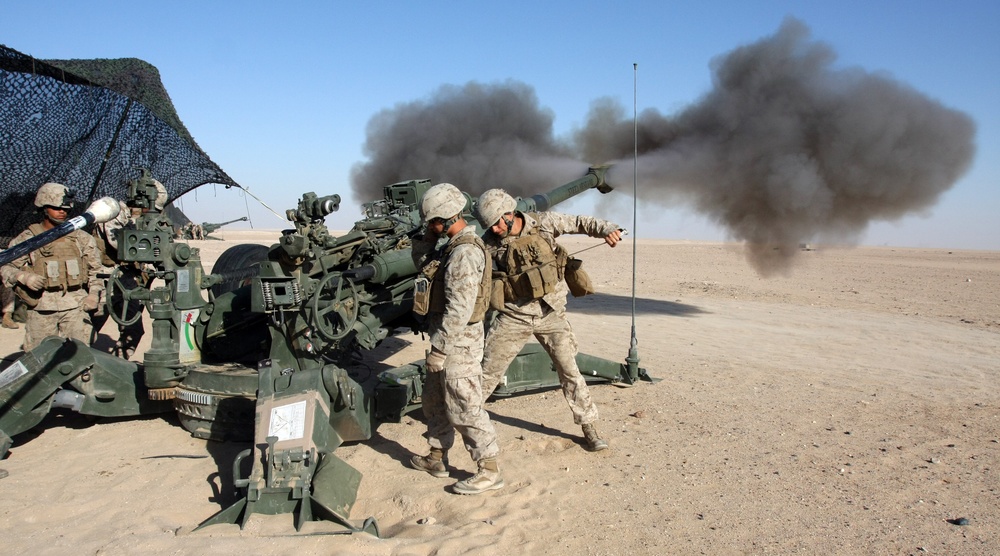 Conversations and down time on the Sierra Battery gun line
