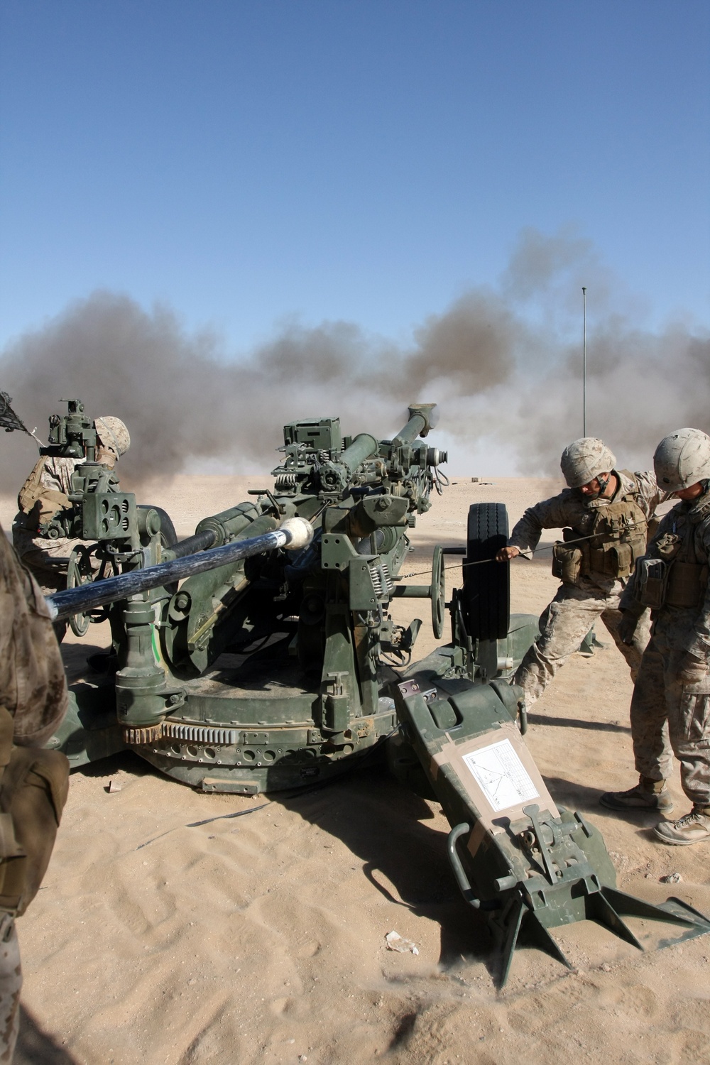Conversations and down time on the Sierra Battery gun line