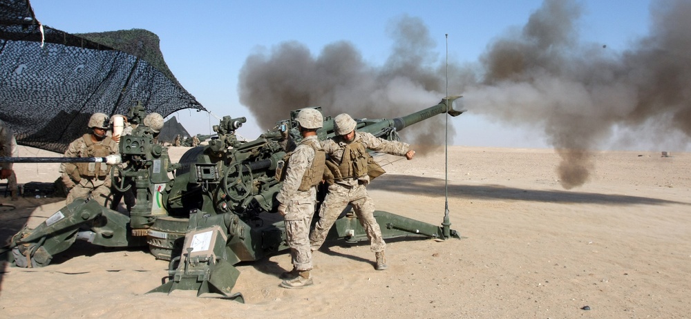 Conversations and down time on the Sierra Battery gun line