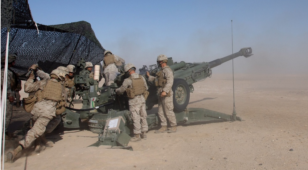 Conversations and down time on the Sierra Battery gun line