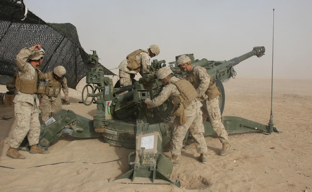 Conversations and down time on the Sierra Battery gun line