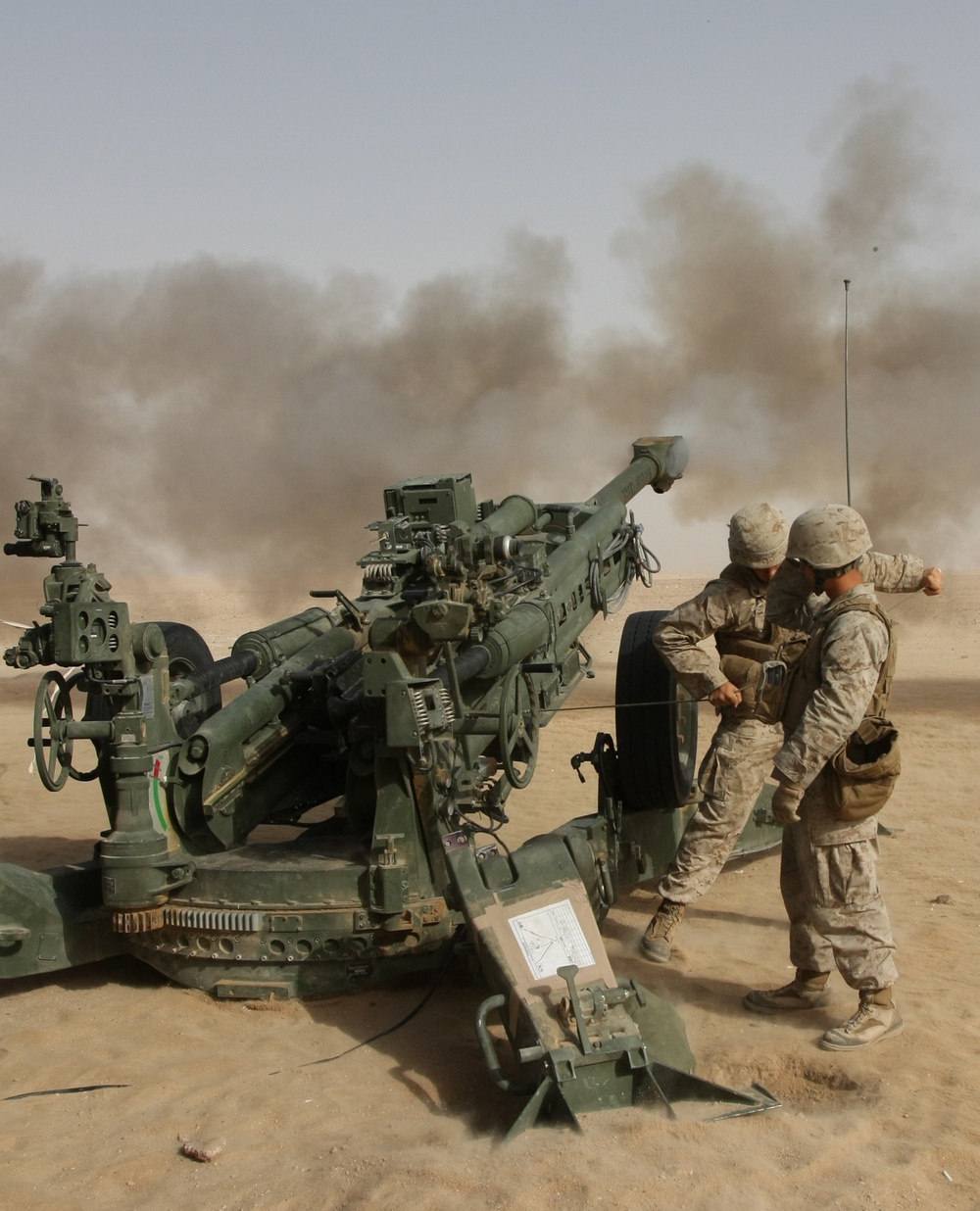 Conversations and down time on the Sierra Battery gun line