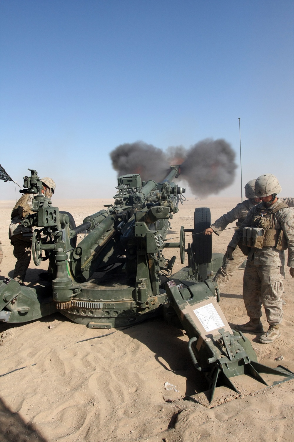 Conversations and down time on the Sierra Battery gun line