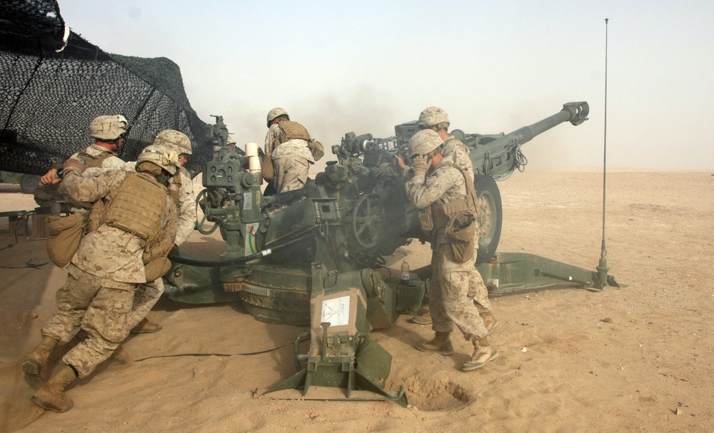Conversations and down time on the Sierra Battery gun line