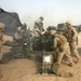 Conversations and down time on the Sierra Battery gun line