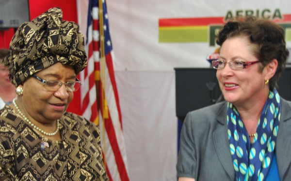 Liberian President Accepts Project Handclasp Donation from HVS Swift