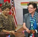Liberian President Accepts Project Handclasp Donation from HVS Swift