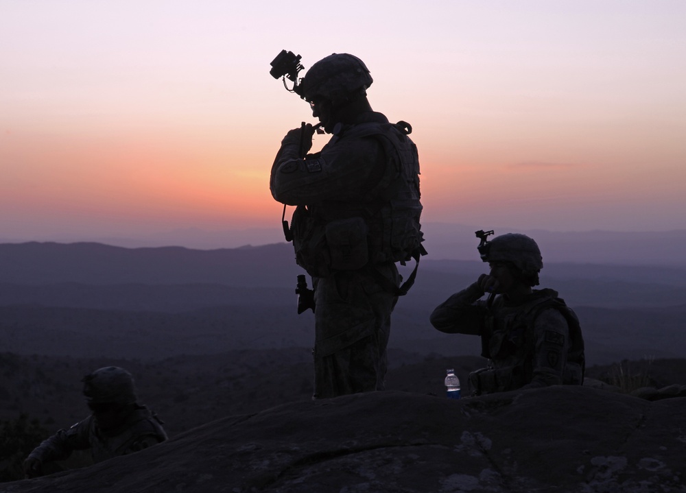 Sunset during patrol