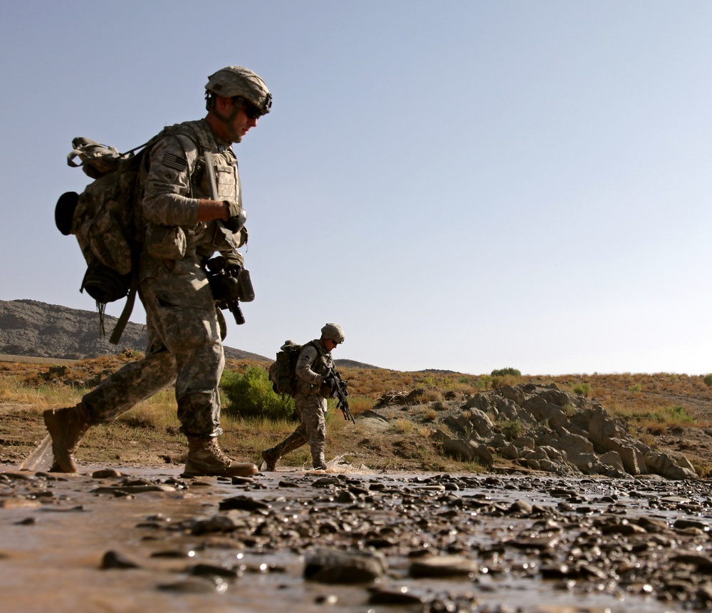 Cavalrymen patrol Paktika province