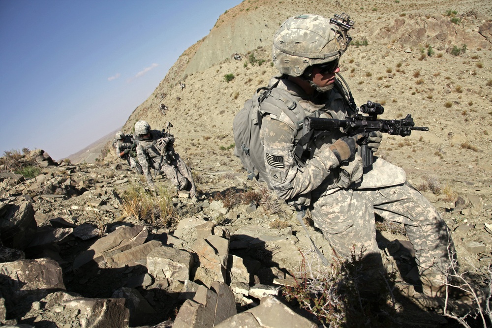 Cavalrymen patrol Paktika province