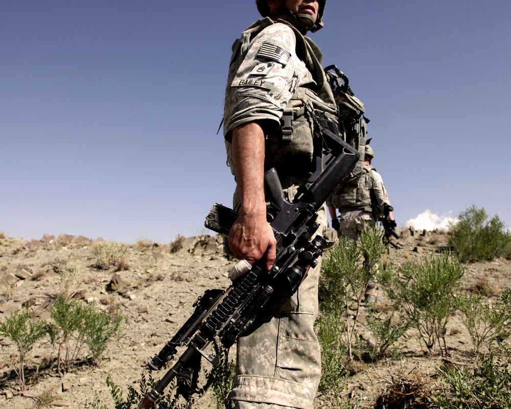 Cavalrymen patrol Paktika province