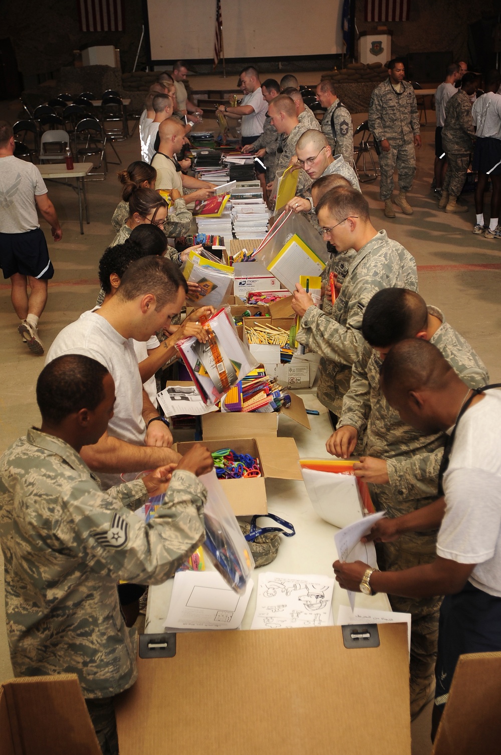 Gearing up for school: Airmen donate supplies to Iraqi children