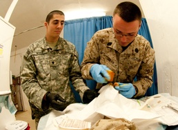 Paratrooper medics replace corpsmen at Camp Ramadi, Iraq