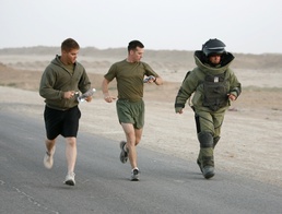 Explosive Ordnance Disposal Marine breaks bomb suit run world record