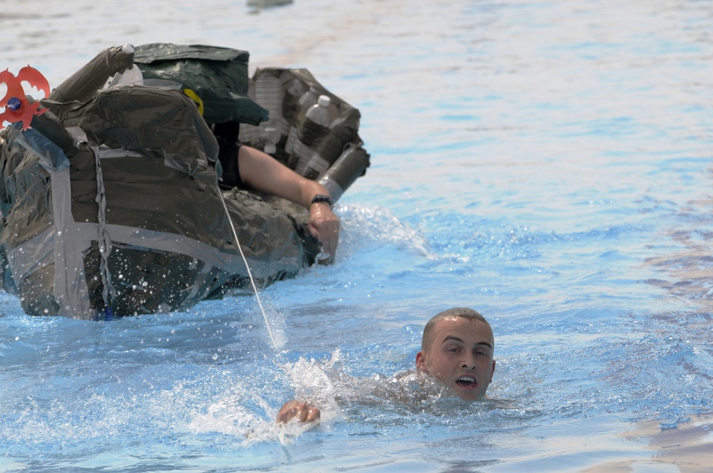 War fighters compete in Labor Day raft race