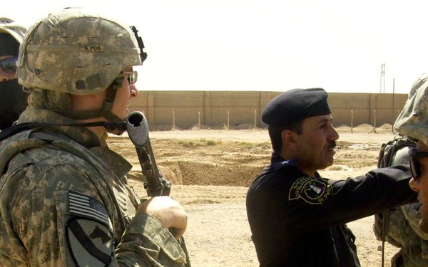 Hellraiser mortar platoon conducts training with Qayyarah Oil Refinery Protection Force