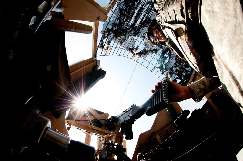 DVIDS - Images - MRAP machine gunner convoys through Al Anbar province ...