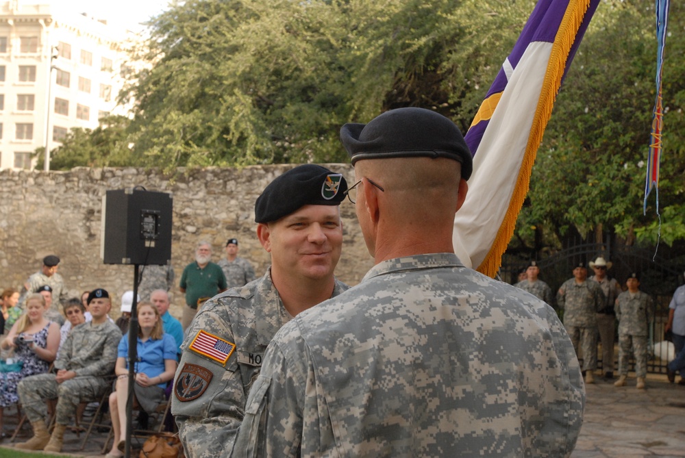 The Alamo Hosts 321st Civil Affairs Brigade Ceremony