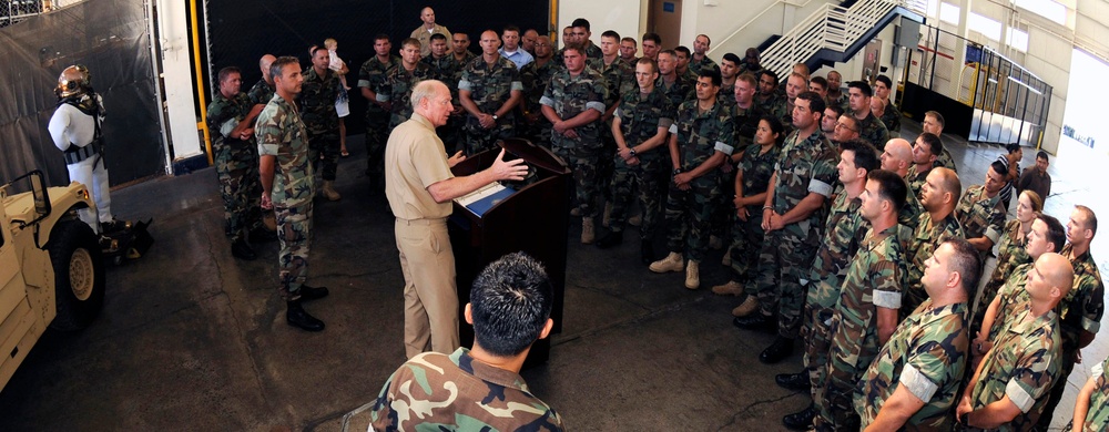 Award presentation at Pearl Harbor