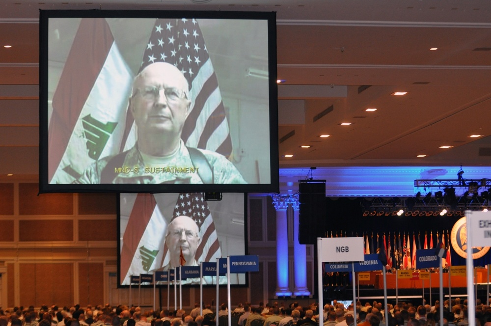 Commanding General Addresses National Guard Conference From Basra