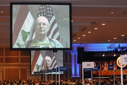 Commanding General Addresses National Guard Conference From Basra