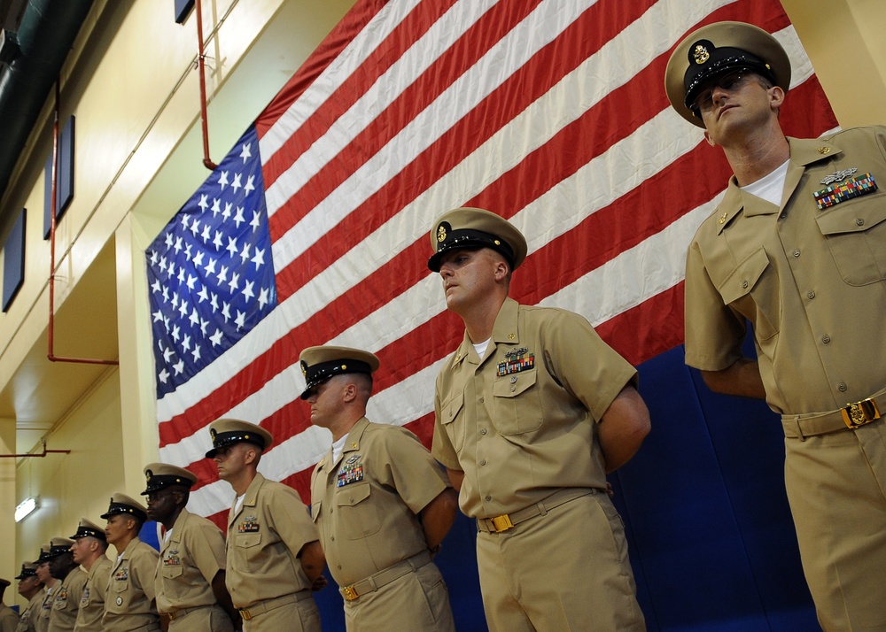 Navy's Top Enlisted Sailor Attends Chief Petty Officer Pinning Ceremony in Bahrain