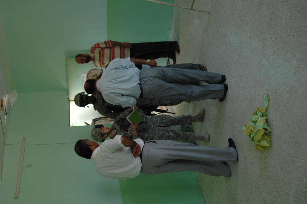 Soldiers inspect Information Technology Education Center