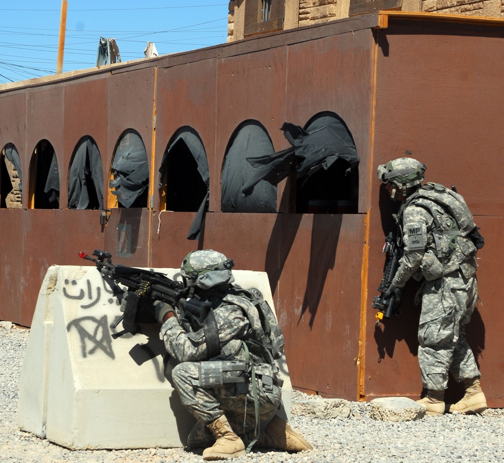 'Ready First Brigade' troops prepare for deployment at National Training Center