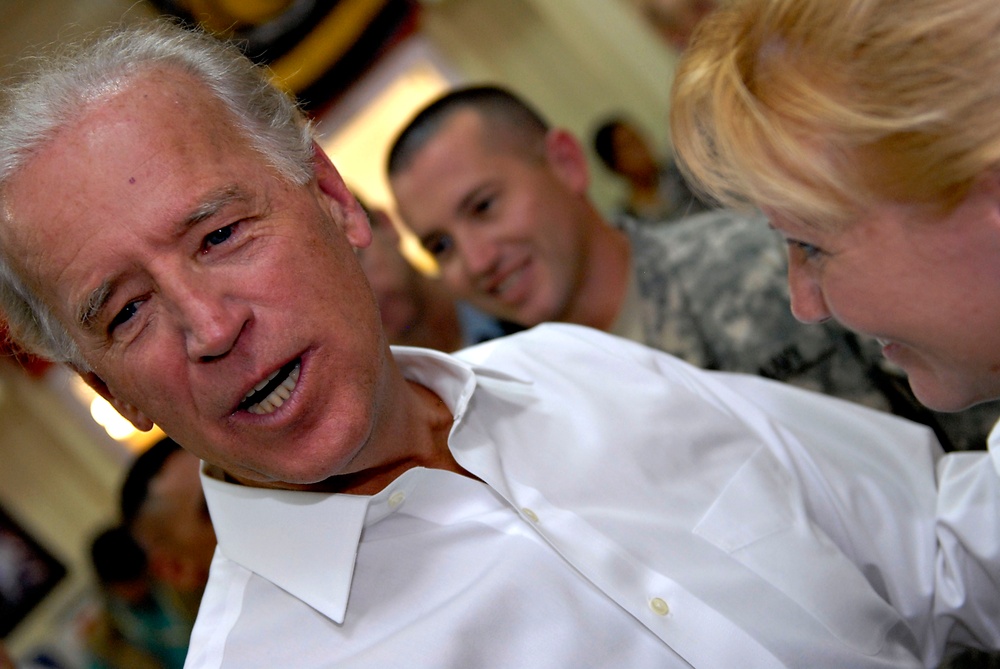 Biden suprises troops in Baghdad