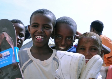 Camp Lemonier Servicemembers Deliver Footwear in Djibouti
