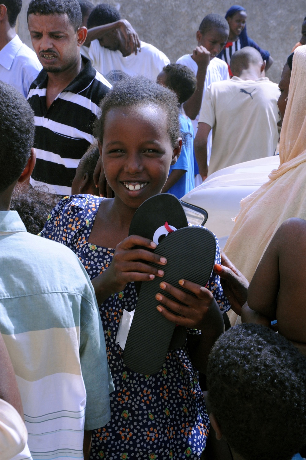 Camp Lemonier Servicemembers Deliver Footwear in Djibouti