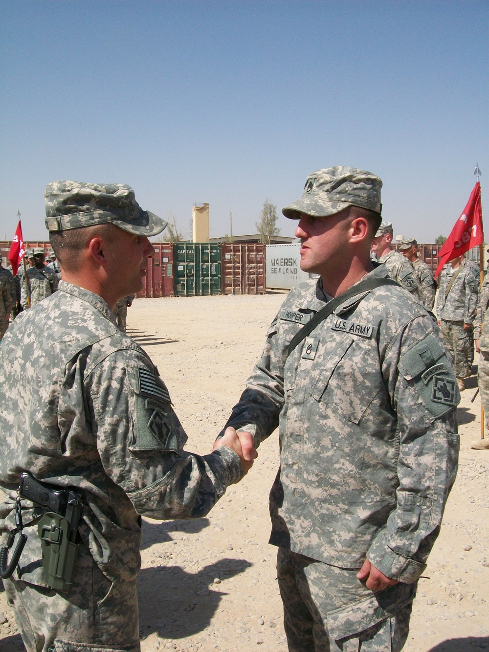 Non-Commissioned Officer Receives Battlefield Promotion