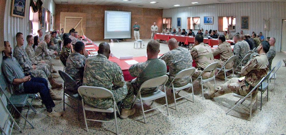 Marine-Army handover at Ramadi security conference
