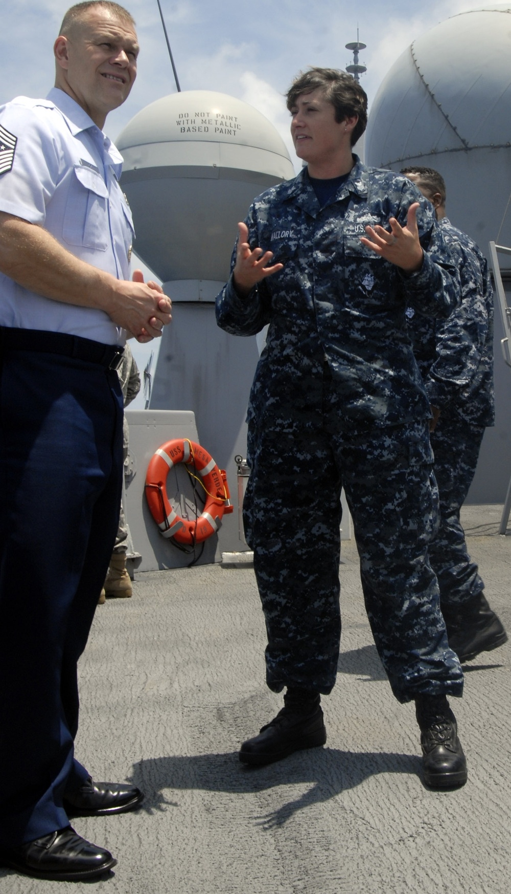 Top Air Force Enlisted Advisor Visits Navy Ship